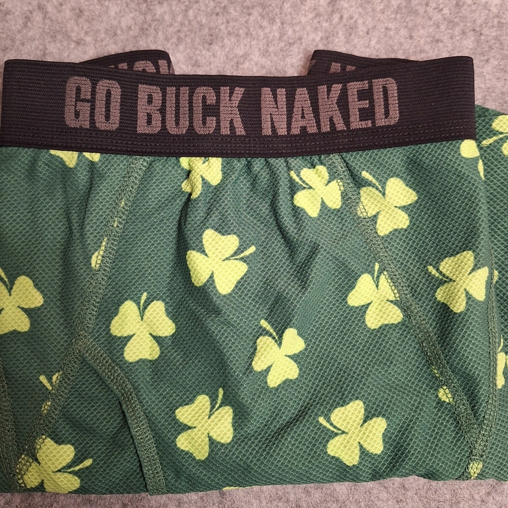 Buck Naked Boxer Briefs - Large-Shamrock Brand New!!